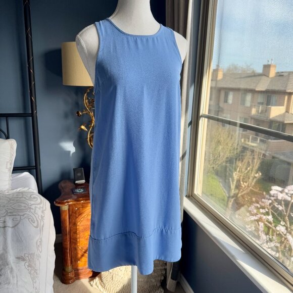 Leith Sky Blue Sleeveless  Shift Dress - Picture 3 of 8
